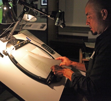 Resident Animator Ruben Esqueda.<BR>Photo by Robert Hatch. Courtesy The Walt Disney Family Museum.